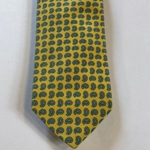 Polo by Ralph Lauren Cotton/Silk Yellow Print Tie